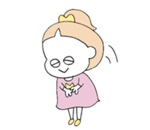 a girl with a ponytail02 sticker #12308235