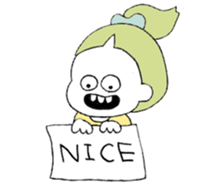 a girl with a ponytail02 sticker #12308236