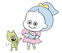 a girl with a ponytail02 sticker #12308238