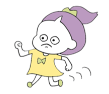 a girl with a ponytail02 sticker #12308239