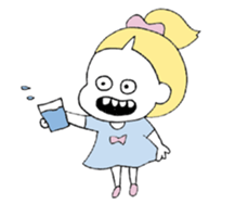 a girl with a ponytail02 sticker #12308240