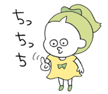 a girl with a ponytail02 sticker #12308242