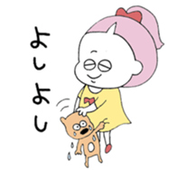 a girl with a ponytail02 sticker #12308243