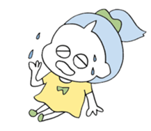 a girl with a ponytail02 sticker #12308247