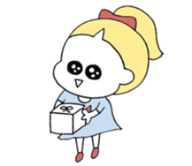 a girl with a ponytail02 sticker #12308251