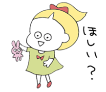 a girl with a ponytail02 sticker #12308252