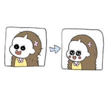 a girl with pets01 sticker #12309346