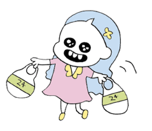 a girl with pets01 sticker #12309349