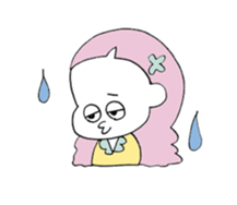 a girl with pets01 sticker #12309362