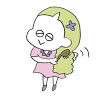 a girl with pets01 sticker #12309363