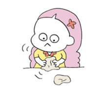 a girl with pets01 sticker #12309371