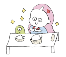 a girl with pets01 sticker #12309372