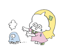 a girl with pets01 sticker #12309375