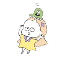 a girl with pets01 sticker #12309378