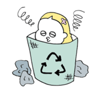 a girl with pets01 sticker #12309379