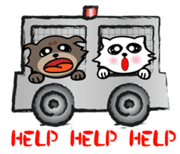 Jummy and Bobby protection of animals sticker #12310373