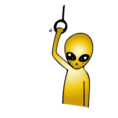 Gold aliens Sticker