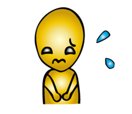 Gold aliens Sticker sticker #12311895