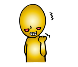 Gold aliens Sticker sticker #12311897