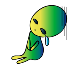 Gold aliens Sticker sticker #12311907