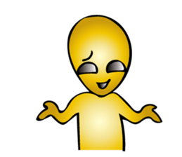 Gold aliens Sticker sticker #12311911