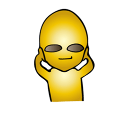 Gold aliens Sticker sticker #12311912
