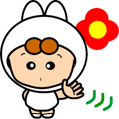 Along with the cute rabbit