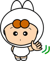 Along with the cute rabbit sticker #12312799