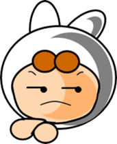 Along with the cute rabbit sticker #12312806