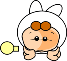 Along with the cute rabbit sticker #12312816