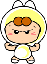 Along with the cute rabbit sticker #12312824