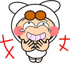 Along with the cute rabbit sticker #12312828