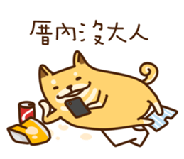 Fat Shiba dog say Taiwanese sticker #12313244