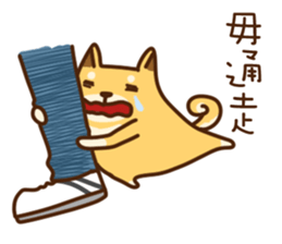Fat Shiba dog say Taiwanese sticker #12313272
