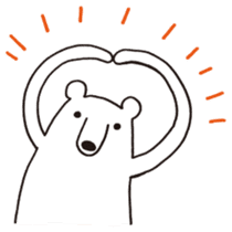 Polar bear of loose character sticker #12313318