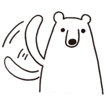 Polar bear of loose character sticker #12313321