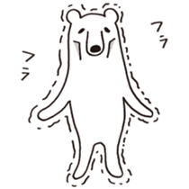 Polar bear of loose character sticker #12313328