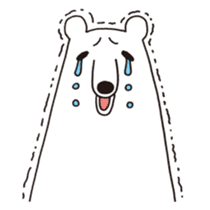 Polar bear of loose character sticker #12313329