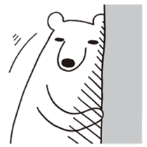 Polar bear of loose character sticker #12313349