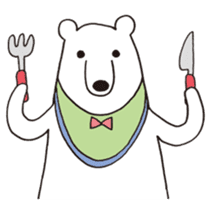 Polar bear of loose character sticker #12313351