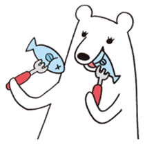 Polar bear of loose character sticker #12313352