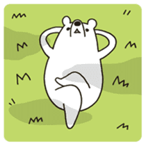Polar bear of loose character sticker #12313356