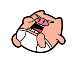 Pp Bear and Pants Pig 6 sticker #12313406