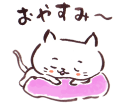 The paintbrush cat Mayu 3 sticker #12314725