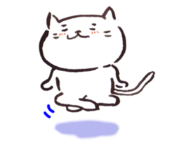 The paintbrush cat Mayu 3 sticker #12314726
