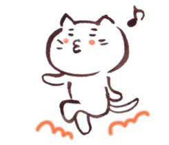 The paintbrush cat Mayu 3 sticker #12314733