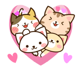 Four cats Sticker sticker #12316982