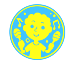 circle sticker of perm boys. sticker #12317861