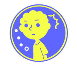 circle sticker of perm boys. sticker #12317872