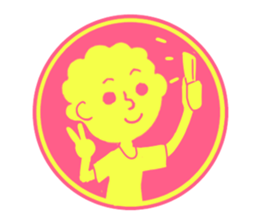 circle sticker of perm boys. sticker #12317882